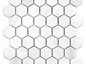 Bianco Dolomite Marble Hexagon 2 Polished or Honed